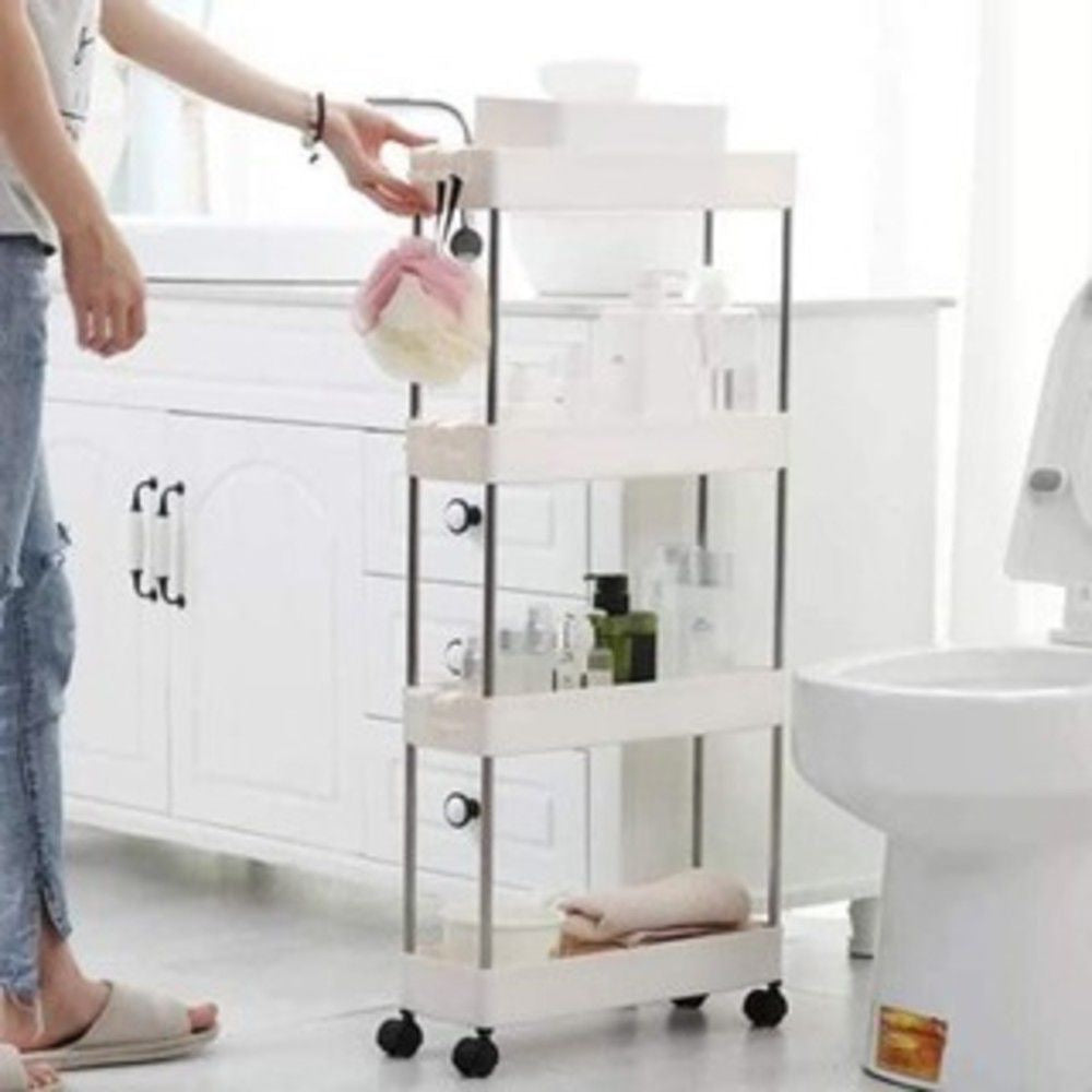 3 Layer Storage Trolley Kitchen Bathroom Rack Tower Cart – Expendo